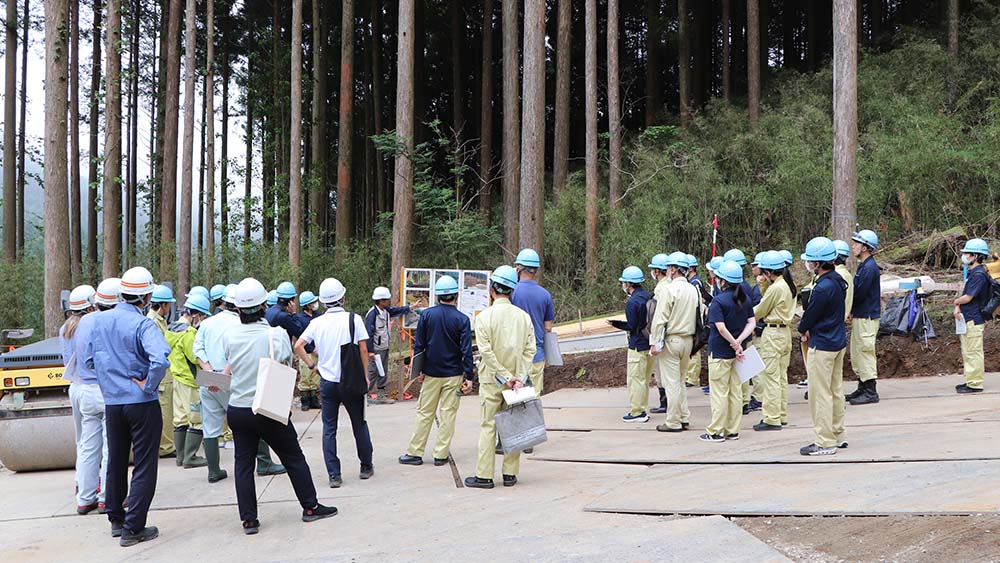 仙石原新田線道路改築工事現場見学