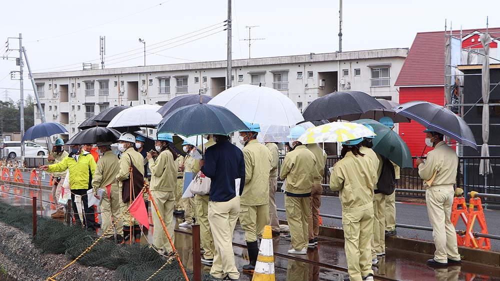 大岡元長窪線道路改築工事現場見学