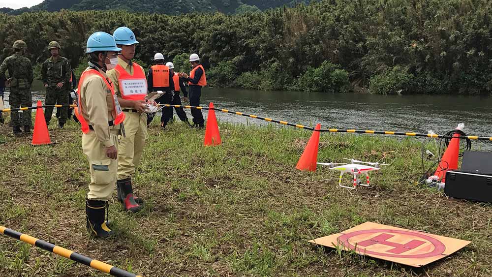 狩野川流域水防演習 広域連携防災訓練